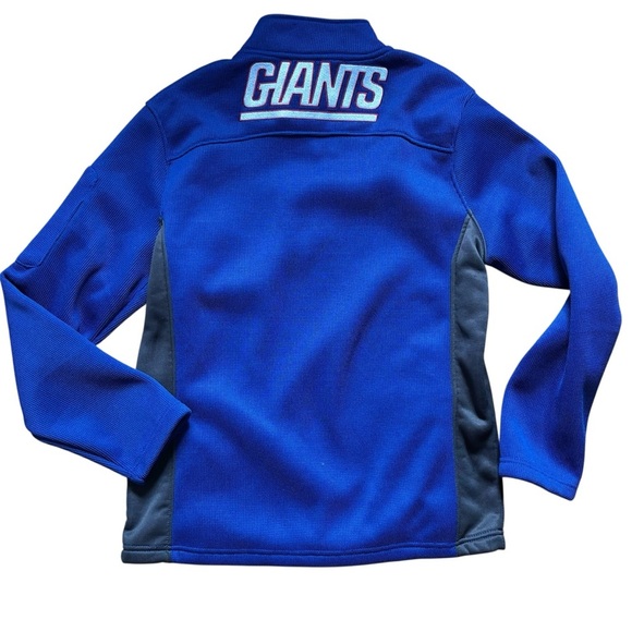 New York Giants Quarter Zip Pullover Mens Size Medium NFL Team Apparel Blue Gray - Picture 2 of 6